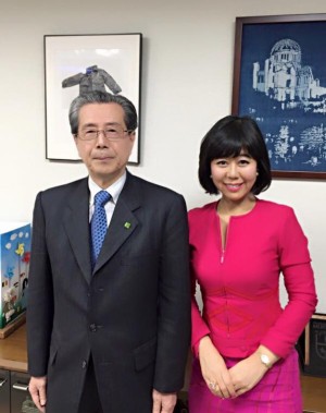 広島平和文化センターの小溝理事長にお目にかかりました